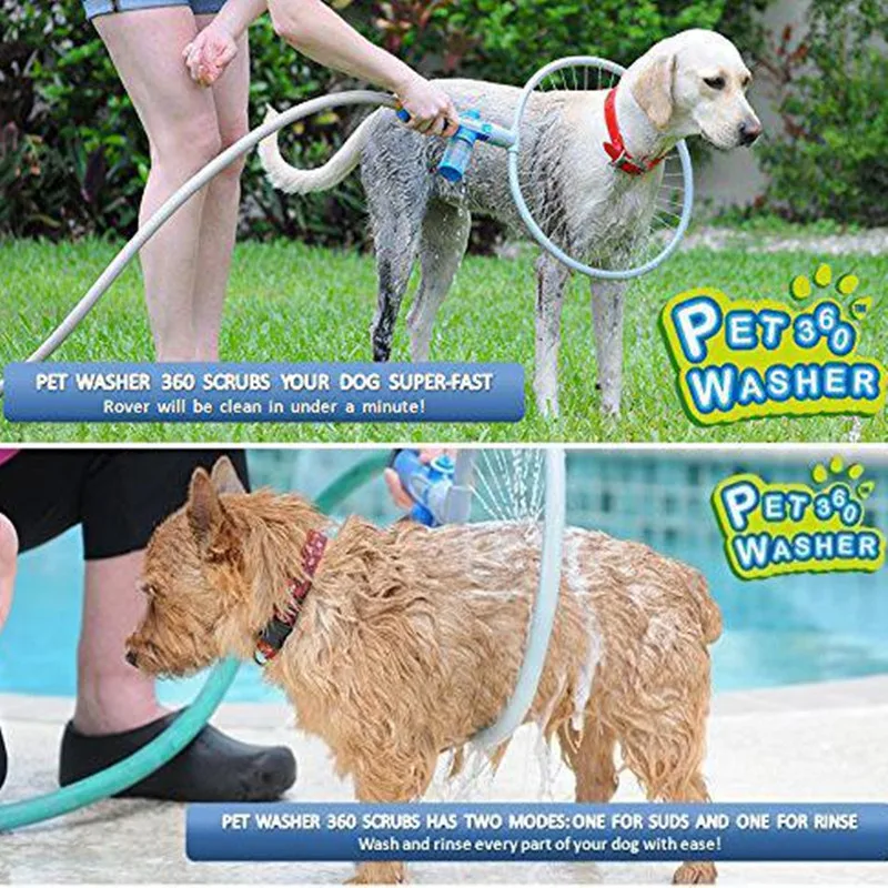 

Pet Dog Cat Bathing Washer the 360 Degree Shower Tool Kit Cleaning Woof Washer 360 By Bulb Head Perfect Dog Washing Station