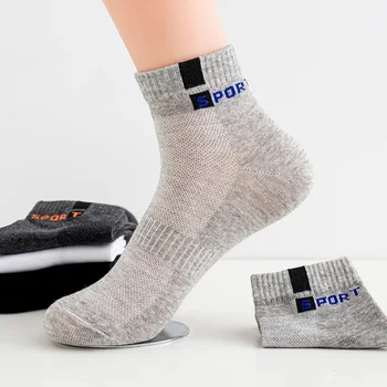 

5 Pairs/Lot 2020 Men's Socks Summer New Sweat-absorbent Deodorant Sports Socks Male Casual Breathable Mesh Socks Meias