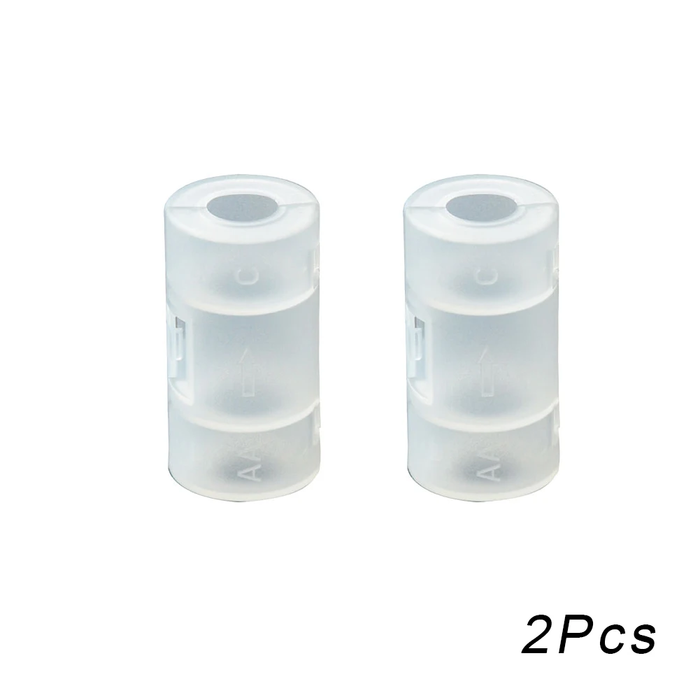 button cell battery 2/4PCS LR06 AA to C LR14 Size Transparent Battery Storage Box AA to C Battery Adapter Holder Case Converter Switcher 5*2.6cm coin battery Batteries