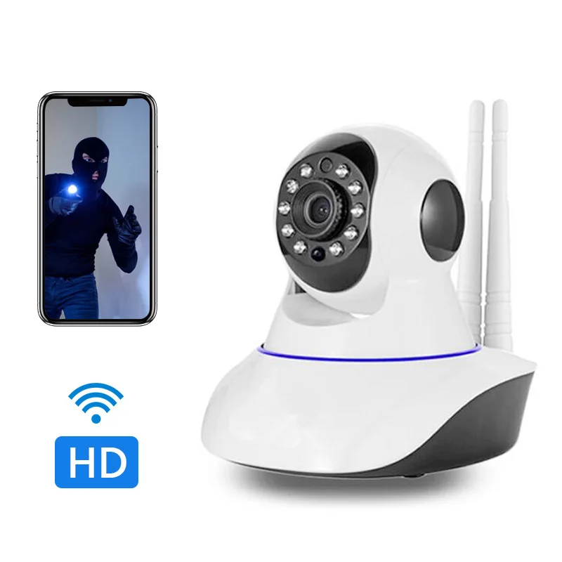 

Dual-Antenna V380 Webcam Wireless Network Monitoring Video Camera Ultra-clear Housekeeping Tool Two-Way Intercom