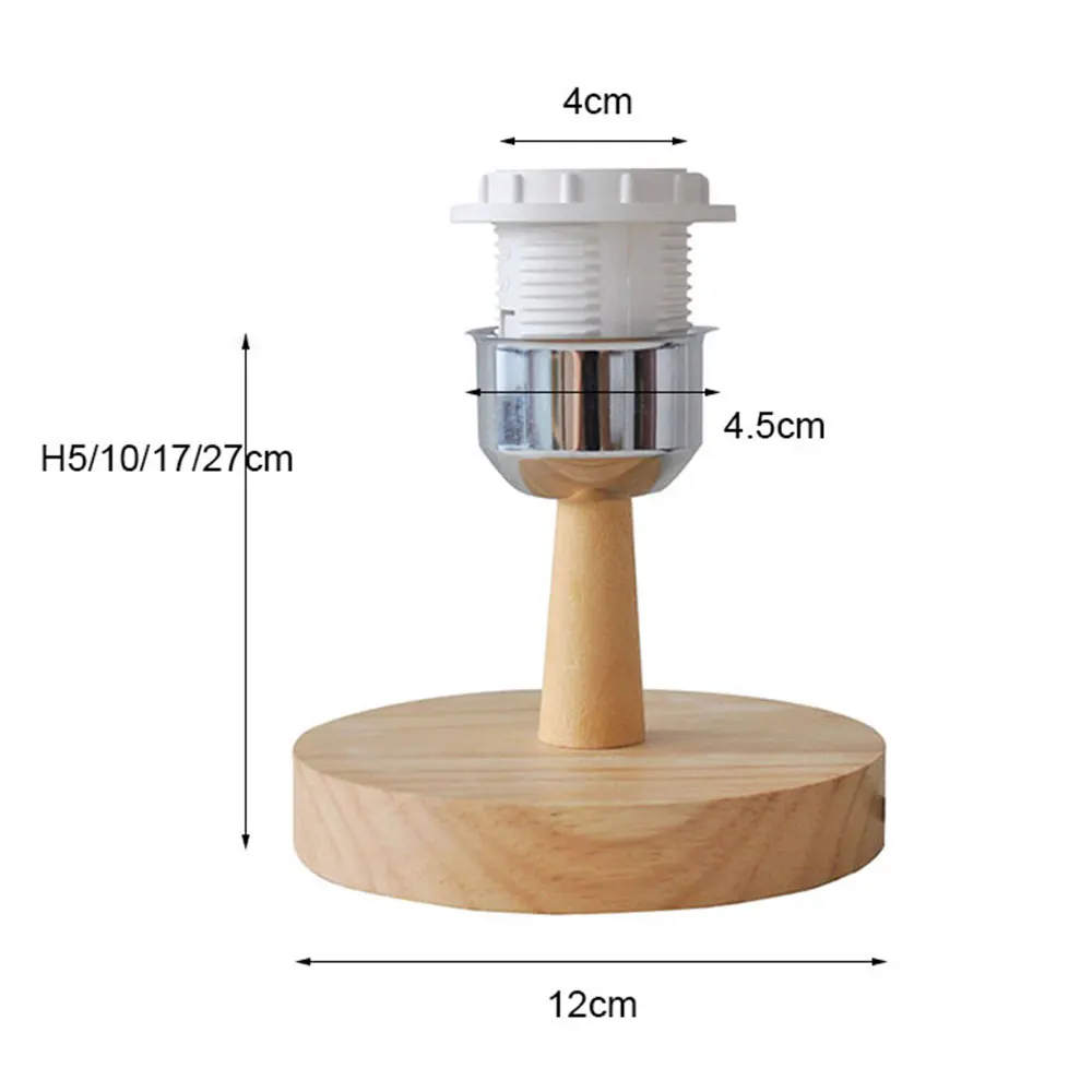 Circular Solid Wooden Base Holder With Cord On Off Switch For Table Lamp Plug In E27 Lamp Bedside Lamp Holder For Home Lighting lamp holder,lamp bulb holder,lamp base,led lamp base