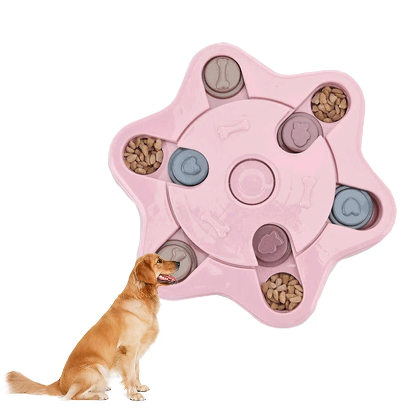 Kopek Bulmaca Hayvan Mama Kabi Iq Interaktif Yavas Yeme Besleme Yemek Kasesi Tasinabilir Yavru Besleyici Choke Konteyner Dog Toys Aliexpress