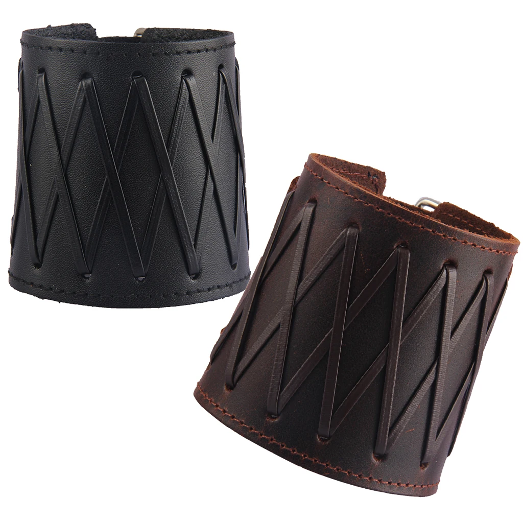 Men Medieval Gauntlet Cuff Arm Wrist Protector Bracer Arm Guards with Adjustable Strap, Two Color Available Men Medieval Gauntlet Cuff Arm Wrist Protector Bracer Arm Guards with Adjustable Strap, Two Color Available