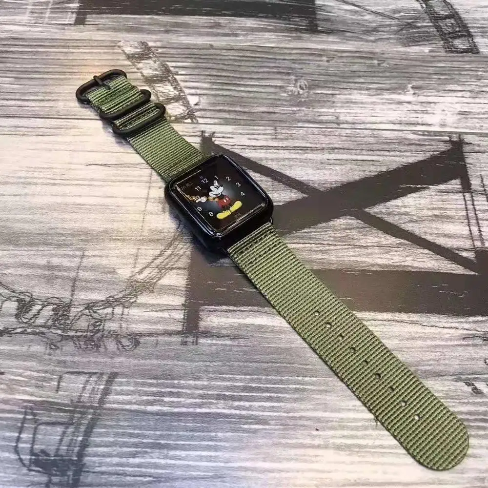 

Nylon wath strap For Apple Watch Band 44mm 40mm Nylon Sport Bracelet for iwatch Series 5/4/3/2/1 42mm 38mm Wristband accessories