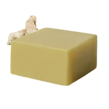 

120g Ginger Essential Oil Handmade Rectangle Soap Anti-Bacteria Relieving Itching Shrink Pores Bath Hair Face Wash Skin Care