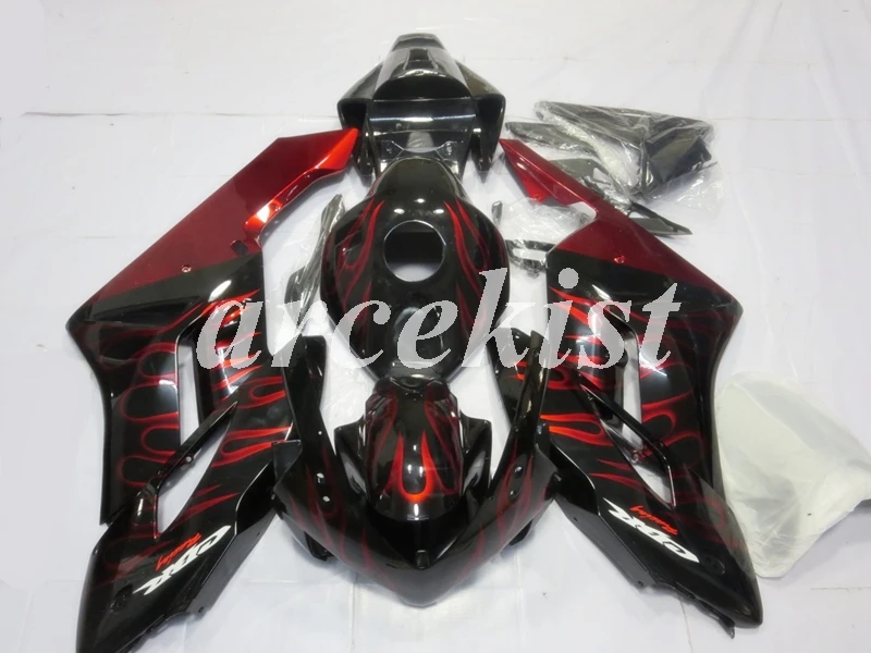 4 подарки литья под давлением ABS Полный обтекатели комплект Подходит для Honda CBR1000RR cbr1000 04 05 2004 2005 тела набор Пламя Красный