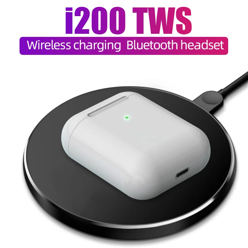 Беспроводная Bluetooth гарнитура i200 tws стерео наушники с шумоподавлением зарядка