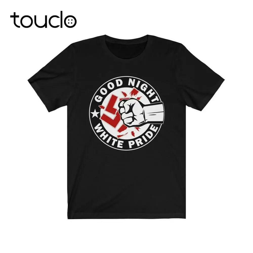 Good Night White Pride Anti-Racist Anti-Fascist BLM T-Shirt Black GNWP | Мужская одежда
