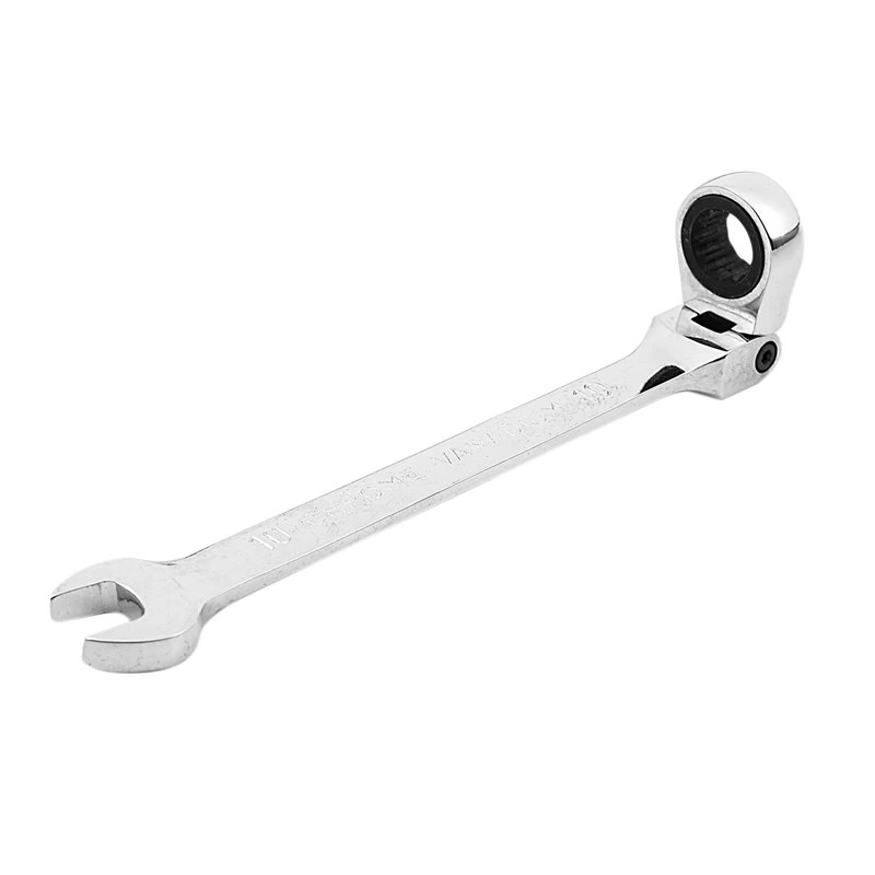 10mm Flexible Head Ratchet Spanner Open End And Ring Wrenches Hand Tool