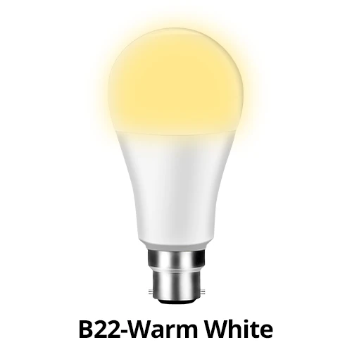 B22 Warm White 15 Вт Wifi умная лампочка B22 E27 светодиодный лампочка умный дом с регулируемой яркостью приложение голосовое дистанционное управление с Amazon Alexa и Google Home - Цвет: B22 Warm White