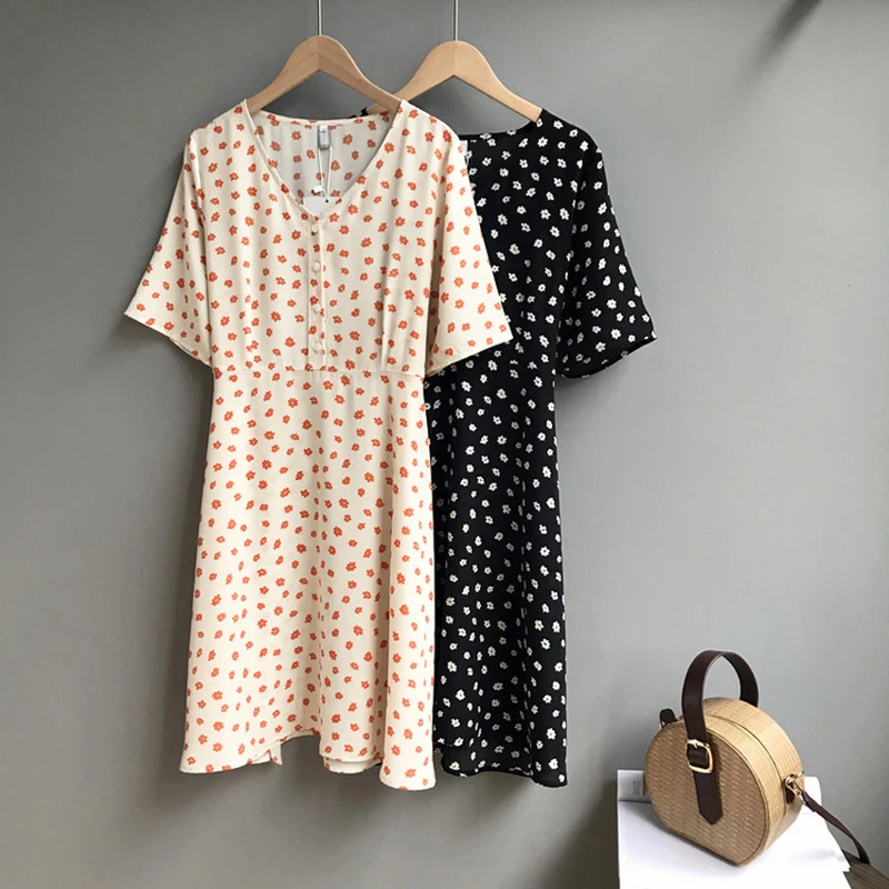 Neimai платье в горошек с v-образным вырезом миди элегантное корейское Vestido