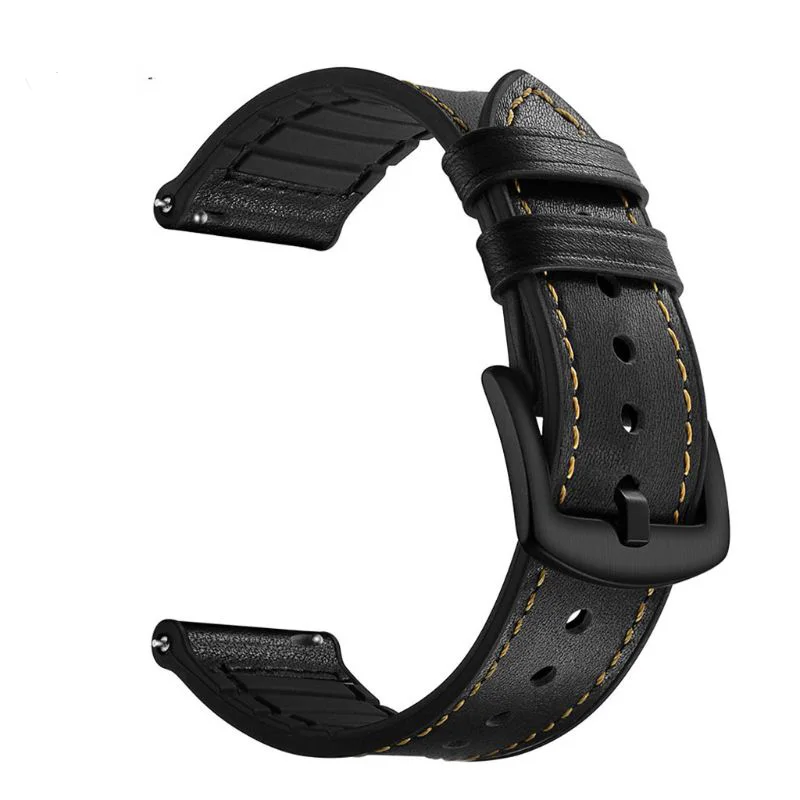 20 мм/22 мм Натуральная кожа ремешок на запястье для samsung Galaxy Watch 42/46 мм B0KF - Цвет: B