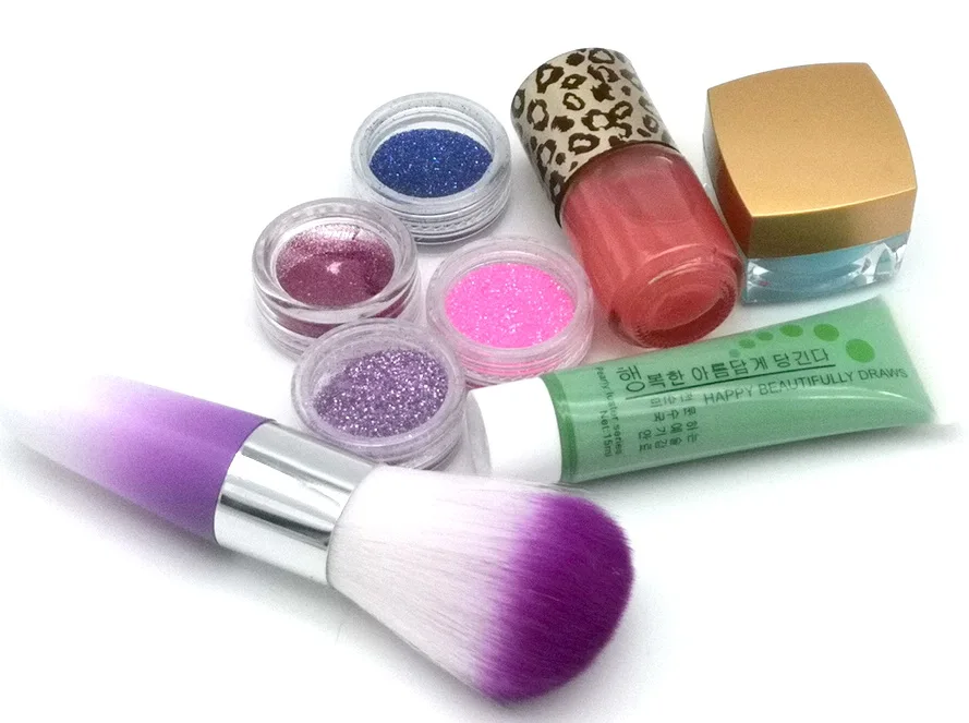 Acrylic Nail Art Kit Manicure Set Colorful Gel Nail Glitter Powder Decoration Nail Polish Brush Nail 3