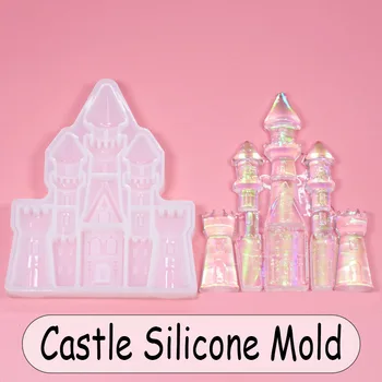 

Fairytale Castle Silicone Mold Clear Mold for UV Resin Art Fairy Tale Embellishment Epoxy Resin Mould Kawaii Craft Supplies