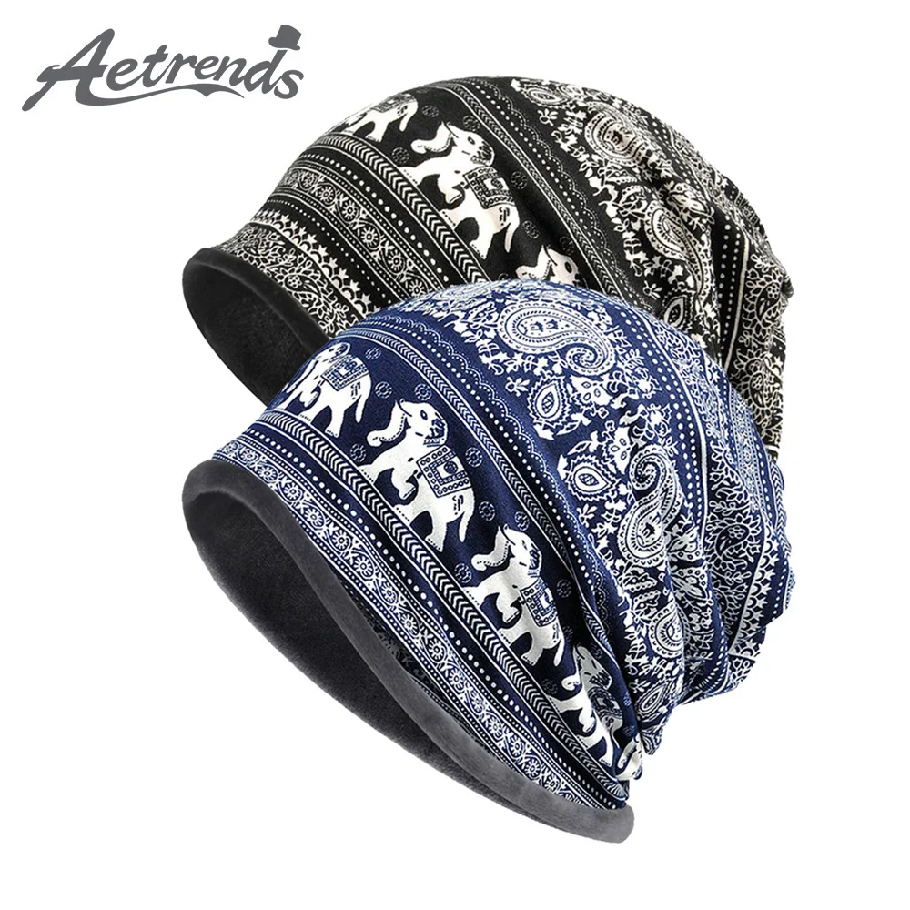 [AETRENDS] винтажный дизайн громоздкая шапочка головные уборы для мужчин и женщин уличная повязка на голову Спортивная Кепка с черепом мешковатая химиотерапия шляпа Z-10024