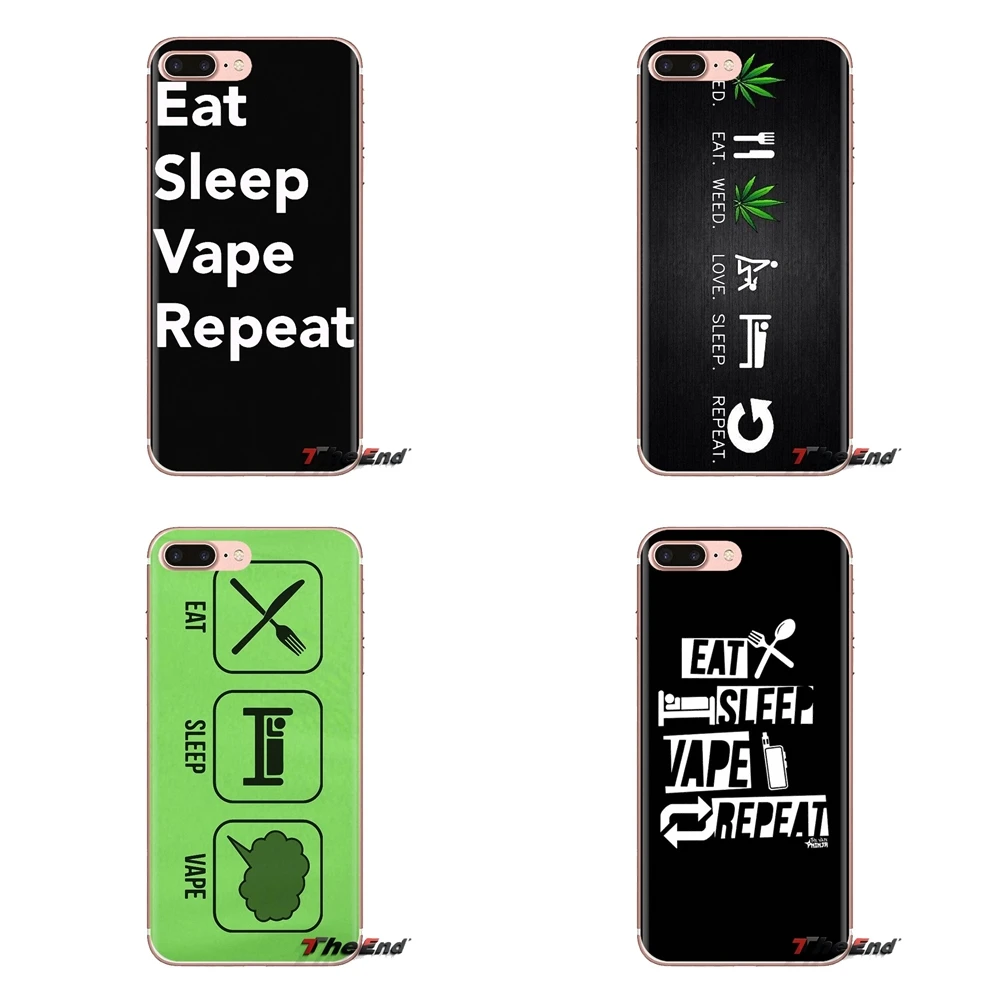 For Huawei P Smart Y6 P8 P9 P10 Plus Nova P20 Lite Pro Mini 2017 SLA-L02 SLA-L22 2i Soft Shell Case Eat Sleep Vape Vaping Quotes |