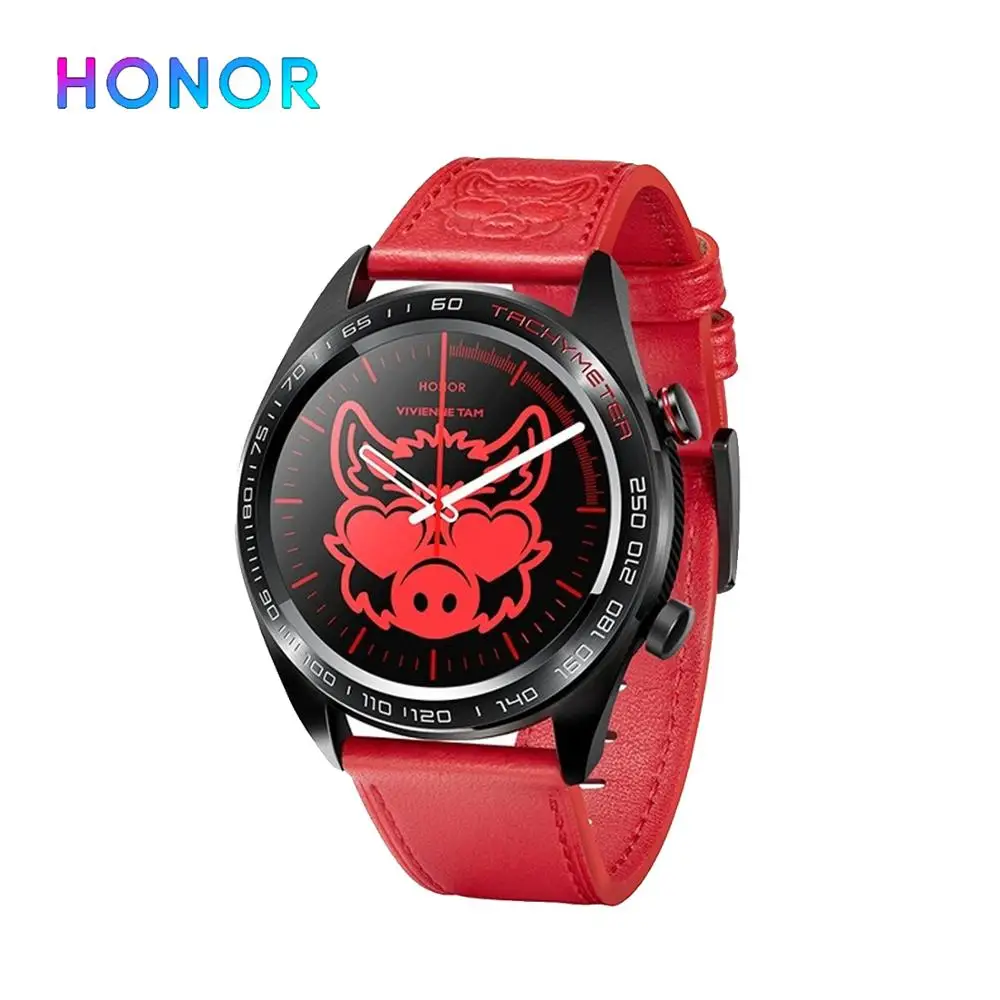 Honor Watch Dream, умные часы, спортивные, для сна, бега, велоспорта, плавания, горы, gps, 1,2 дюймов, AMOLED, цветной экран - Цвет: Ceramic Red