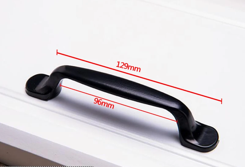 Американский современный стиль черные ручки шкафа Твердый алюминиевый сплав кухонный шкаф ручки для выдвижных ящиков оборудование для обработки мебели - Цвет: LA363-96
