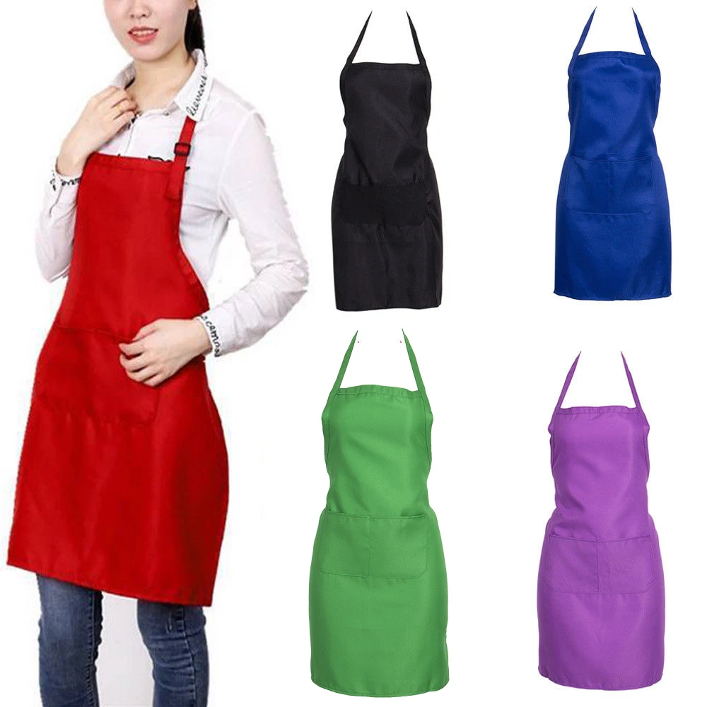 Details about   Plain Apron Front Pockets Chefs Butcher Kitchen Cooking Baking Craft Catering 