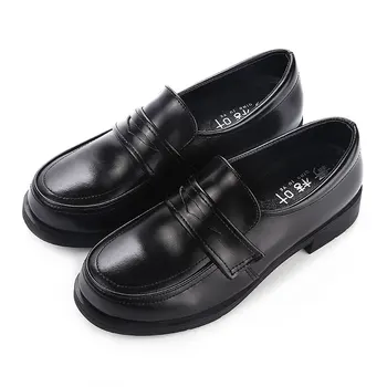 

Japanese Student Shoes College Girl Shoes JK Commuter Uniform Shoes Round Toe PU Leather Cospaly Shoes Soft Flat Shoes Kawaii