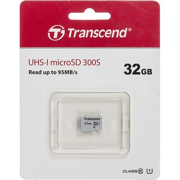 

Memory card microSDHC UHS-I U1 transcend 32 GB, 95 MB/s, class 10, ts32gusd300s, 1 piece