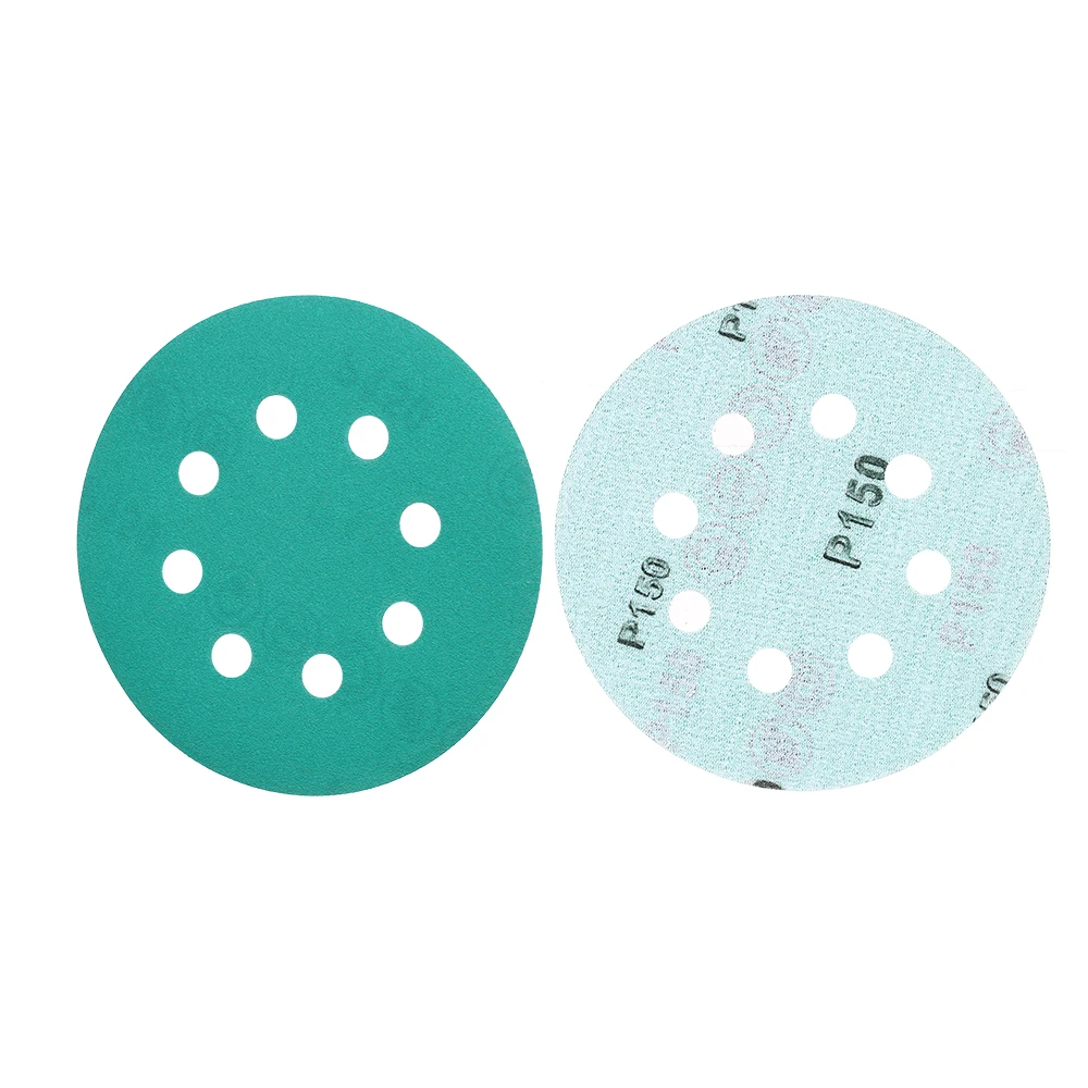 15 шт. дисковая наждачная бумага 125 мм 8 отверстий шлифовальная дисковая заточка 60 до 2000 шлифовальная бумага круглый диск песочные листы