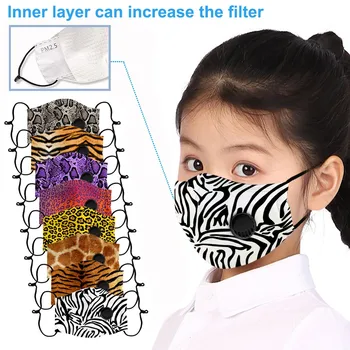 

In Stock Children kids Print Adjustable Breathable Valve Safe FaceCover mascarillas Mascara mondkapje camping maska Mouth-muffle
