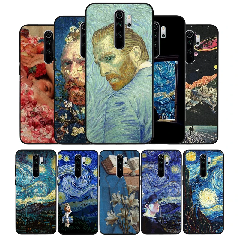Чехол для телефона Van Gogh Starry sky art черный силиконовый мягкий чехол из ТПУ Redmi 4A 4X 7A 5