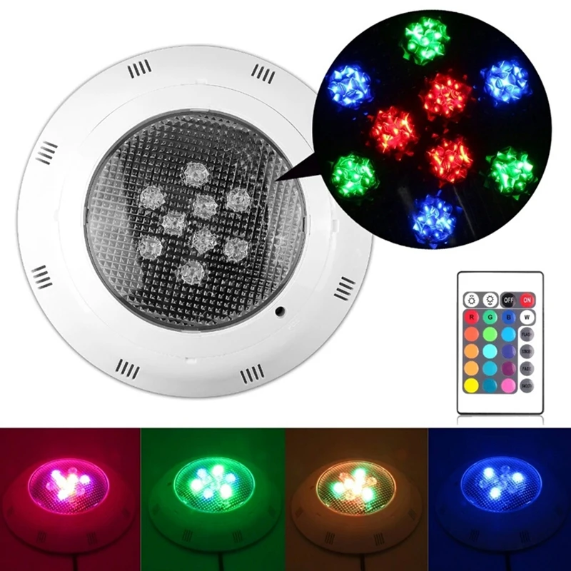 Светодиодный светильник для бассейна 12 В/24 В 9 Вт Rgb Led водонепроницаемый светильник для бассейна открытый подводный светильник Настенный бассейн белые вечерние водонепроницаемый светильник