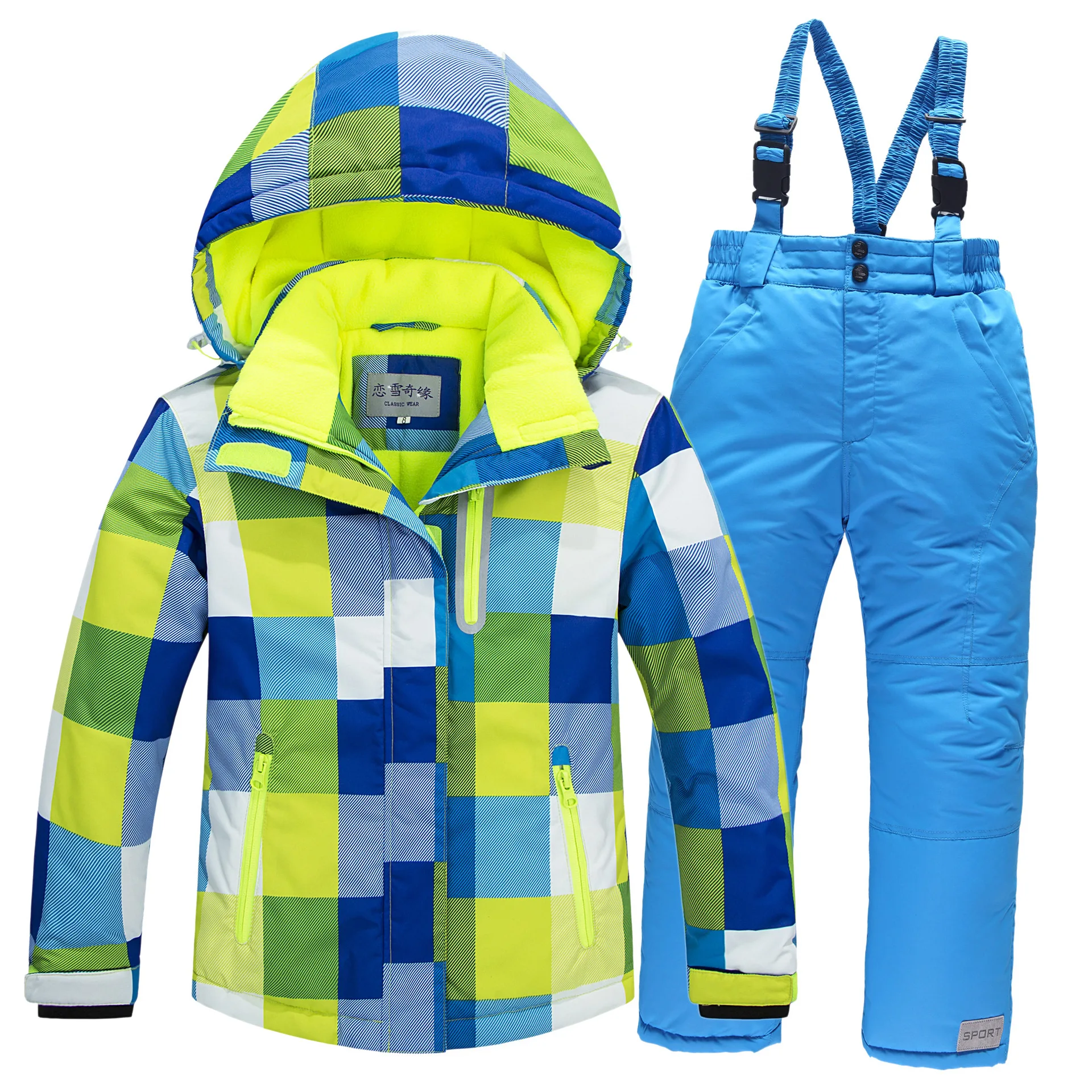 

Children's Ski Suit Kids Windproof Waterproof Skiing Clothes Boys Girls Snow Set Winter Skiing And Snowboarding Jacket Pants