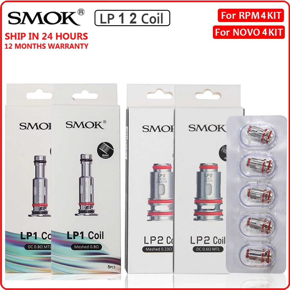 Оригинальный SMOK LP 1 2 coil Head LP2 LP1 Core Pod для RPM 4 NOVO комплект картриджей | Электроника