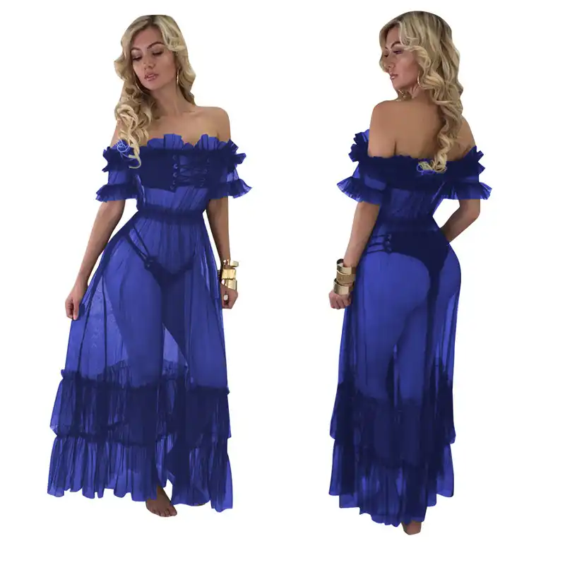 plus size sheer maxi dress