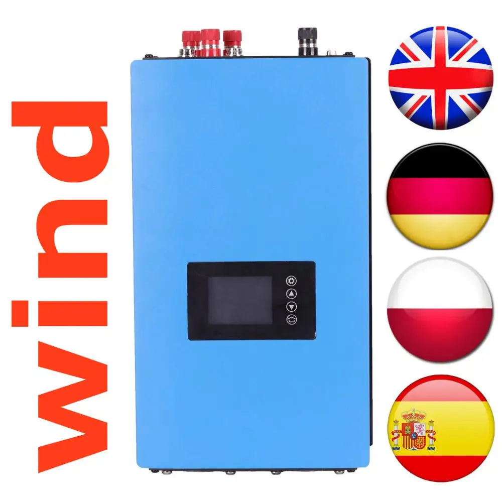US $301.00 1000w Wind Power Grid Tie Inverter With Limiter SensorDump Load ControllerResistor For 3 Phase 24v 48v Wind Turbine