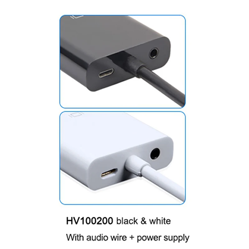 Высококачественный адаптер hdmi-vga штекер в конвертер с разъемом адаптер 1080P цифровой аналоговый видео аудио для ПК ноутбука планшета