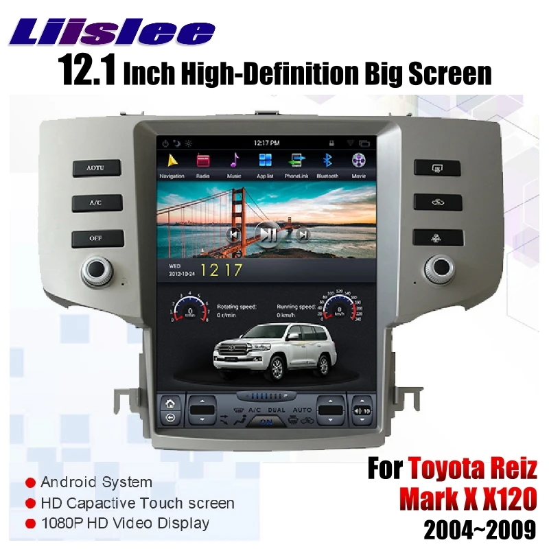 For Toyota Reiz Mark X X120 2004~2009 2G RAM LiisLee Car Multimedia GPS WIFI Audio Stereo Radio Navigation NAV NAVI MAP
