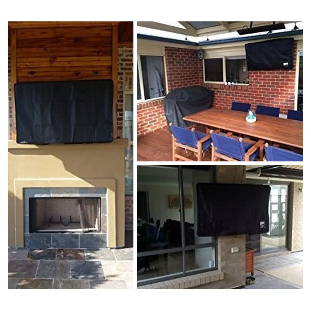 Outdoor TV cover dustproof and waterproof Screen Cover 22'' To 65'' Inch Oxford Black Television Case