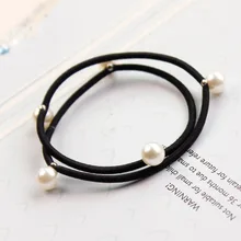 Прямые продажи от производителя, корейский стиль, элегантность, слегка удлиненная лента для волос с жемчугом, браслет, модная резинка для волос