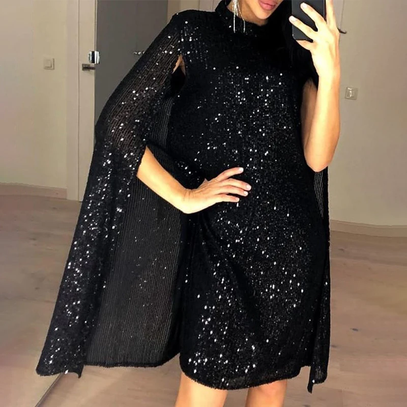 mid length glitter dress