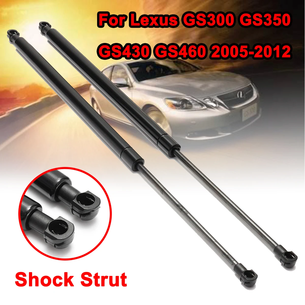 

1Pair Car Front Hood Lift Support Shock Strut Arm Replace For Lexus GS300 GS350 GS430 GS460 2005-2012 Car Accessories