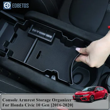 

Car Styling Accessories 1PCS Plastic Interior Armrest Storage Box Organizer Case Container Tray For Honda Civic 10th Gen