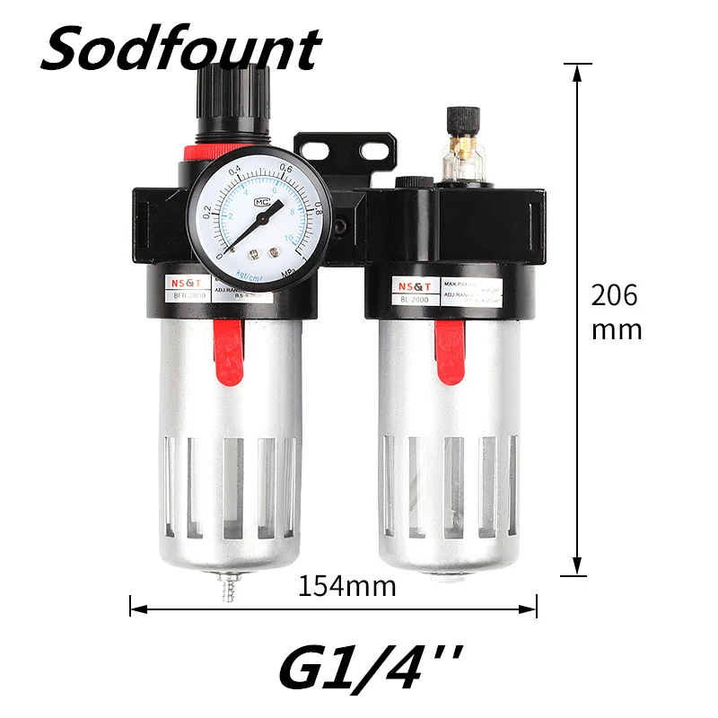 1pcs BFC2000 BFC4000 two air filter pneumatic pressure regulating valve airbrush BFC4000oil and water | Обустройство дома