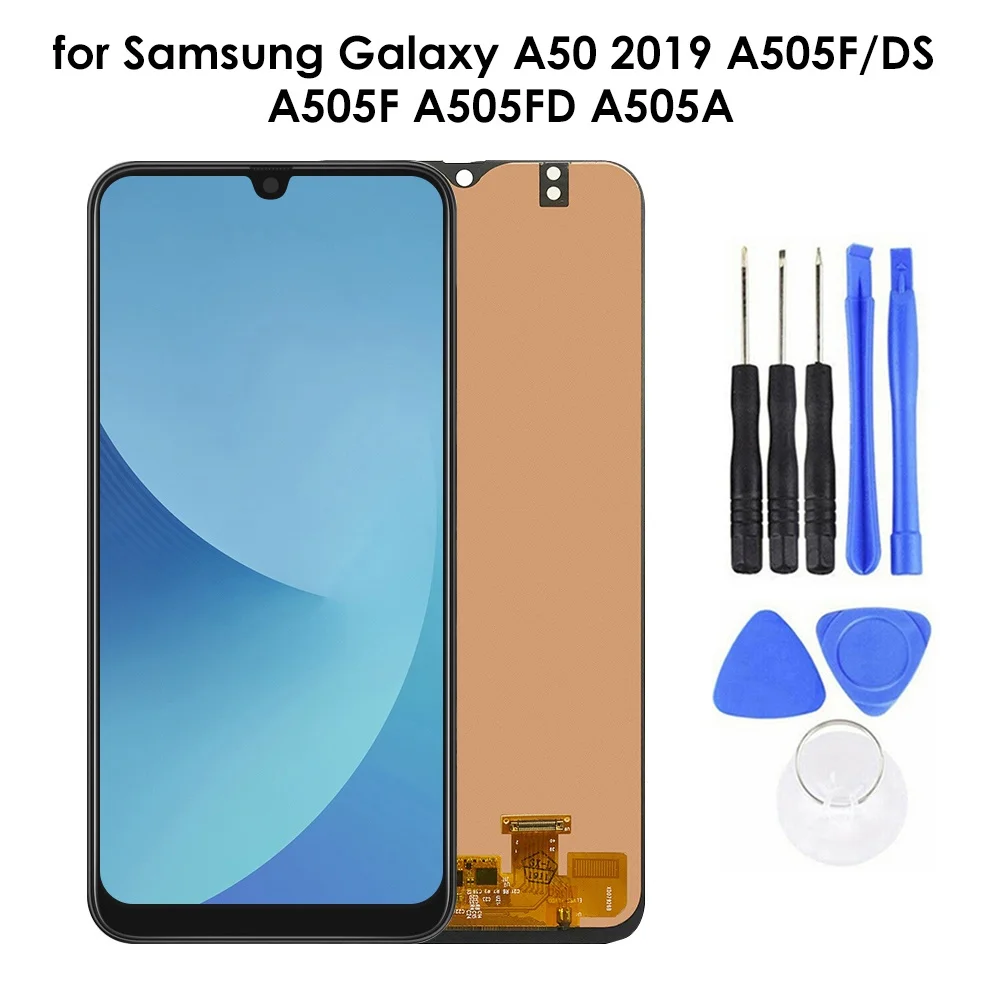 Для Samsung Galaxy A50 2019 A505F/DS A505F сенсорный экран дигитайзер Замена ЖК-экран Рамка |