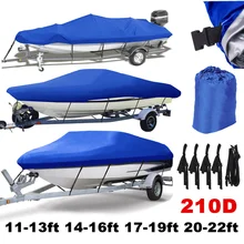 11-22ft Trailerable 210D чехлы-тенты для лодки водонепроницаемый серый Солнцезащитный УФ протектор сверхмощный катер лодка Крышка для рыбалки лыжный D45