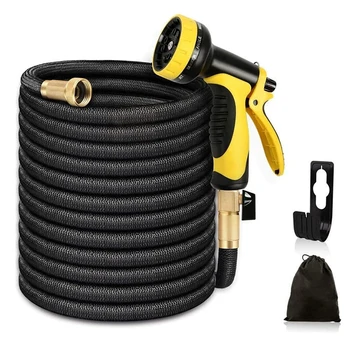 

Garden Hose Expandable Flexible High Pressure Hose with Rust Resistant Brass Connectors Water Hoses for Gardening E2S