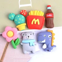 

10PCS Coke McDonald's Flower Bear Cactus Decoration Crafts Scrapbooking DIY Hair Bows Center Accessories Phone Slime Decoration