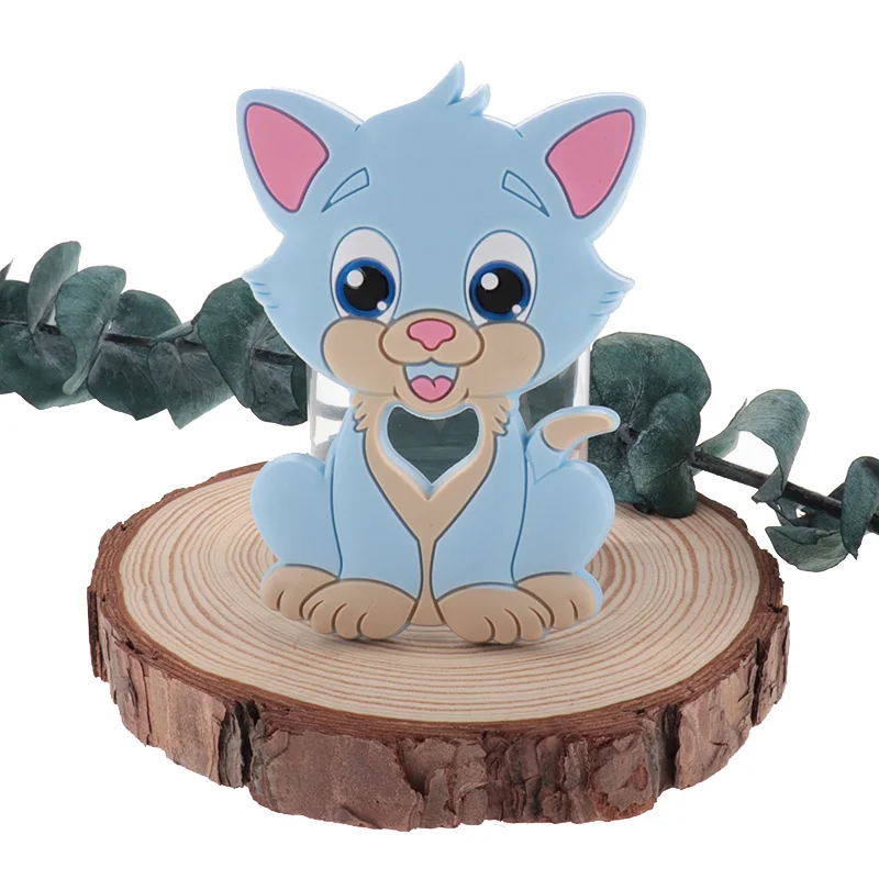 10pcs 실리콘 Teethers 고양이  진짜 실리콘 Teether 치아 BPA 무료 맞춤 젖꼭지 젖니가 남 장난감  용품