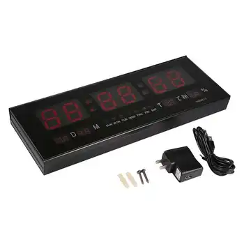 

Night Mode Backlight Large Digital LED Alarm Calendar Clock Jumbo Display Snooze Wall Temperature