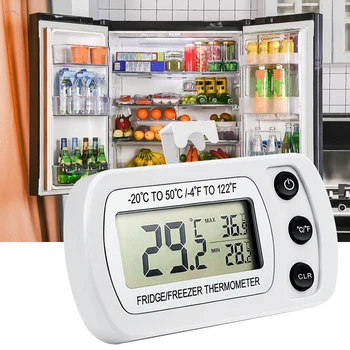 

IPX3 Waterproof Refrigerator Thermometer Digital Fridge Freezer Thermometer with Large LCD Display for fridge or freezer