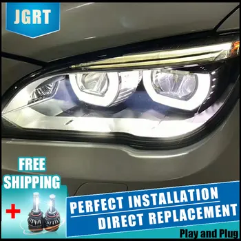 

2PCS LED Headlights For BMW 7 series 740 09-15 Car Led Lights Double Xenon Lens Car Accessories Daytime Running Lights Fog Light