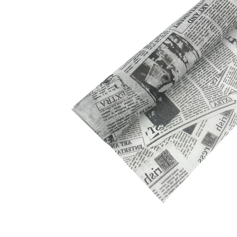 English Newspapers Print Tissue Papers Flower Wrapping Packing 20/50/100pcs